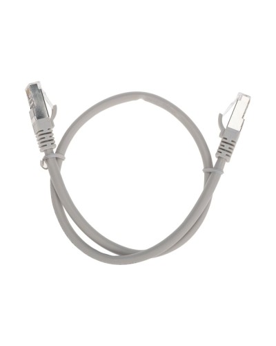 Патч-корд S/FTP, CAT 6A (10G), RJ45-RJ45, 28AWG, LSZH, серый, 0,5м REXANT 02-0390-05 в Липецке Патчкорды (медные) Pintop.ru