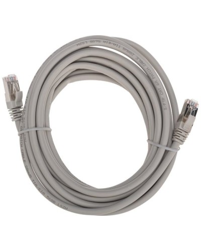 Патч-корд S/FTP, CAT 6A (10G), RJ45-RJ45, 28AWG, LSZH, серый, 5м REXANT 02-0390-5 в Липецке Патчкорды (медные) Pintop.ru