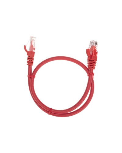 Патч-корд U/UTP, CAT 6, RJ45-RJ45, 26AWG, LSZH, красный, 0,5м REXANT 02-0293-05 в Липецке Патчкорды (медные) Pintop.ru