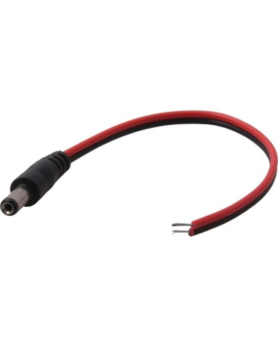 Разъем питания DC штекер 2,5х5,5мм с проводом 20 см REXANT 14-0324 в Липецке Коннекторы и разъемы Pintop.ru