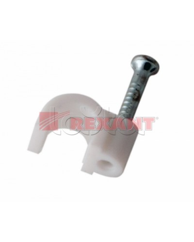 Крепеж кабеля круглый 8мм (10шт/уп) REXANT 07-4008 в Липецке Держатели, клипсы, скобы Pintop.ru