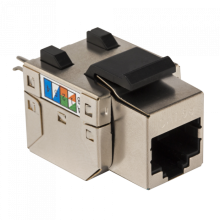 Модуль Keystone RJ45, Cat.5E, STP, 90 градусов, белый TWT (TWT-OK45STP/5E-WH)