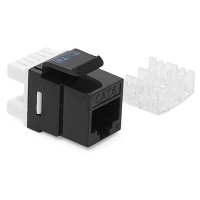 Вставка Keystone RJ-45, категория 6, черная, 180 градусов TWT-OK45UTP/6-BK