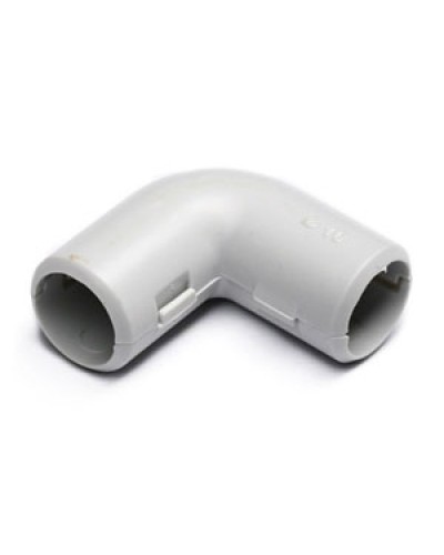 Угол 90° (из двух частей) для труб D20 мм, без галогена (25 шт/уп) Экопласт 41220-25HF в Липецке Аксессуары для труб (ОКЛ) Экопласт Pintop.ru