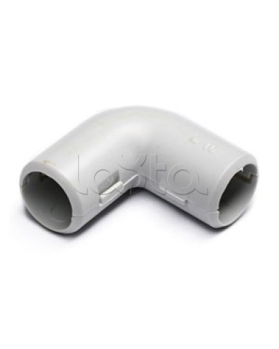 Угол 90° (из двух частей) для труб D32 мм, без галогена Экопласт 41232HF в Липецке Аксессуары для труб (ОКЛ) Экопласт Pintop.ru