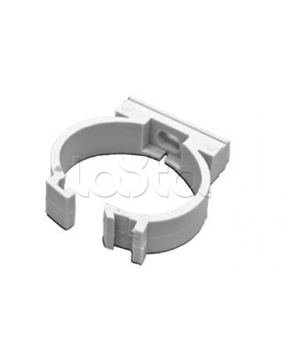 Держатель с защелкой для гофрированной или жесткой гладкой трубы D20 мм Экопласт 41620 в Липецке Держатели, клипсы, скобы Pintop.ru