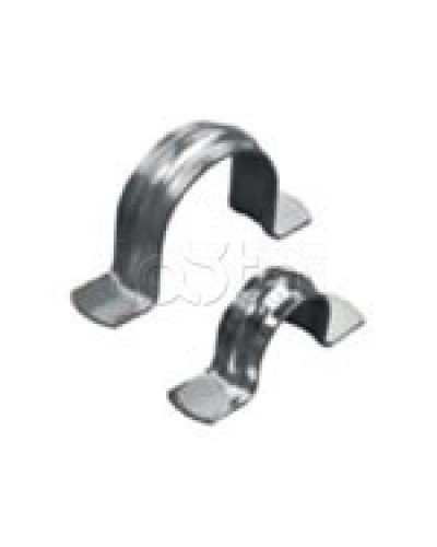 Скоба оцинкованная двухлапковая без монтажного отверстия, для трубы D40мм (1уп = 50шт) Экопласт (43641) в Липецке Держатели, клипсы, скобы Pintop.ru