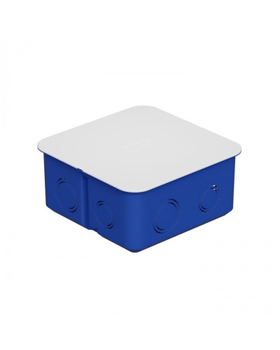 Коробка распределительная c/п. с крышкой, 100х100х50мм, IP30 цвет синий Экопласт (44656) в Липецке Распределительные коробки Pintop.ru