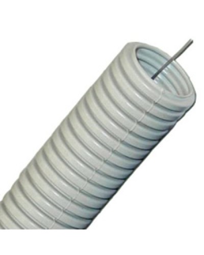 Труба гофрированная ПП тяжелая диам 50 мм, с зондом, без галогена, трудногорючая Экопласт 61150HFR в Липецке Труба (ОКЛ) Экопласт Pintop.ru