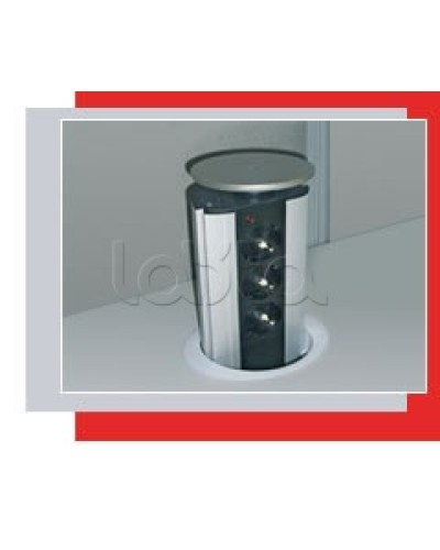 Блок розеточный настольный, 3 розетки (45х45мм) Экопласт 70303 в Липецке Блоки розеток Pintop.ru