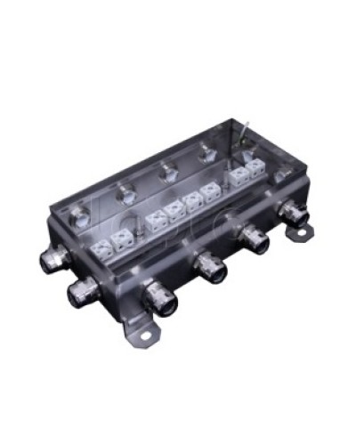 Коробка монтажная огнестойкая Гефест КМ-О (16к*6,0)-IP66 1224нерж, 12 вводов 123х240х60 в Липецке Распределительные коробки Pintop.ru