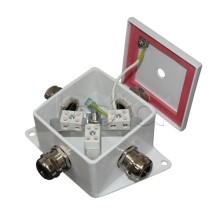 Коробка монтажная огнестойкая Гефест КМ-О (4к*10,0)-IP66, два ввода 80х80х68