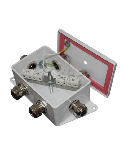 Коробка монтажная огнестойкая Гефест КМ-О (6к)-IP66-d, шесть вводов 120х80х68 в Липецке Распределительные коробки Pintop.ru