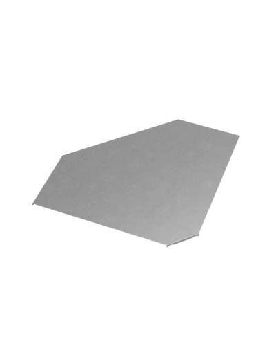 Крышка горизонтального угла 90 гр. 600 мм ПЛЮС INOX304 КМ-Профиль (KGLplus90-600 INOX304) в Липецке Аксессуары для лотков Pintop.ru