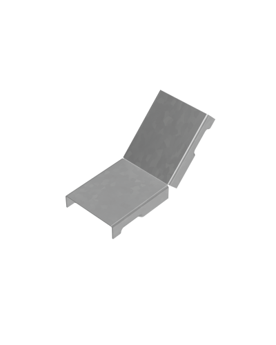 Крышка внутреннего вертикального угла 45 гр. 50 мм ПЛЮС INOX304 КМ-Профиль (KNLplus45-50 INOX304) в Липецке Аксессуары для лотков Pintop.ru