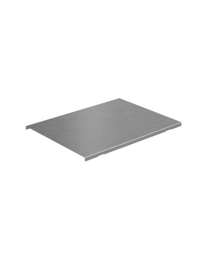 Крышка на вертикальный Т-ответвитель переходник 400-100 мм с разворотом трассы на 90 гр. ПЛЮС (нижняя часть меньше исходной) КМ-Профиль (KTDPSplus90-400-100) в Липецке Аксессуары для лотков Pintop.ru