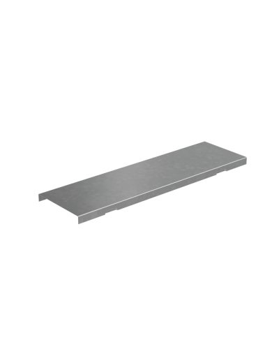 Крышка на вертикальный Т-ответвитель переходник 100-200 мм с разворотом трассы на 90 гр. ПЛЮС (нижняя часть больше исходной) INOX304 КМ-Профиль (KTDPVplus90-100-200 INOX304) в Липецке Аксессуары для лотков Pintop.ru