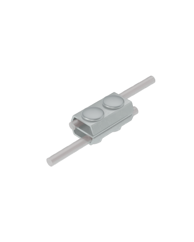 Параллельный соединитель прутка Ø 5-8 мм двойной INOX304 КМ-Профиль (2PS-D5-8 INOX304) в Липецке Монтажные материалы Pintop.ru