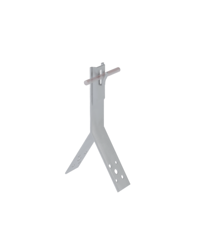 Коньковый держатель зажимной для прутка Ø 5-8 мм H80 мм CU КМ-Профиль (KDZ-H80-D5-8 CU) в Липецке Монтажные материалы Pintop.ru