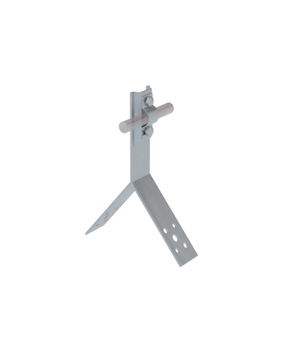 Коньковый держатель болтовой для прутка Ø 5-10 мм H80 мм КМ-Профиль (KDB-H80-D5-10) в Липецке Монтажные материалы Pintop.ru