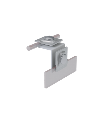 Фальцевый держатель H50 мм для прутка Ø 5-10 мм HD КМ-Профиль (FD-H50-D5-10 HD) в Липецке Монтажные материалы Pintop.ru