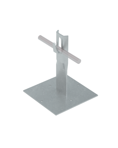 Приклееваемый держатель зажимной для прутка Ø 5-8 мм H150 мм CU КМ-Профиль (PDZ-H150-D5-8 CU) в Липецке Монтажные материалы Pintop.ru