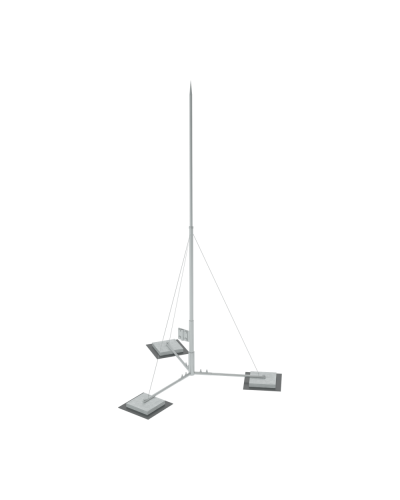 Вольностоящая молниеприемная мачта составная H12,1 м разборное основание HD КМ-Профиль (RTVMR-H12.1 HD) в Липецке Монтажные материалы Pintop.ru
