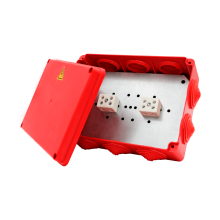 Коробка распределительная огнестойкая КРОПС-П4, IP54, габаритные размеры 150х110х70 мм, для кабелей сечением до 16 мм2, 5 клемм КМ-Профиль (FRJB-KM-P4-16-05-КРОПС-IP54)