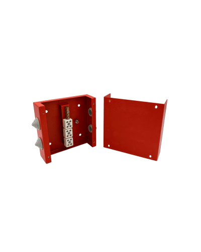 Коробка распределительная огнестойкая КРОПС, IP41, габаритные размеры 130х130х40 мм, для кабелей сечением до 2,5 мм2, 6 клемм КМ-Профиль (FRJB-KM-ST2-2.5-06-КРОПС-IP41) в Липецке Распределительные коробки Pintop.ru