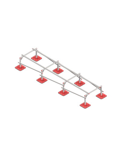 Опорная конструкция для установки оборудования TECHNORAPTOR FOOT 1000х4000 КМ-профиль (KM-TR-F-SSEI-1000-4000) в Липецке Системы видеонаблюдения Pintop.ru