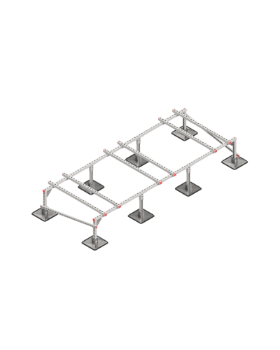 Опорная конструкция для установки оборудования TECHNORAPTOR STEELFOOT 3000х1200 тип 1 КМ-профиль (KM-TR-STF-SSEI-3000-1200-1) в Липецке Системы видеонаблюдения Pintop.ru