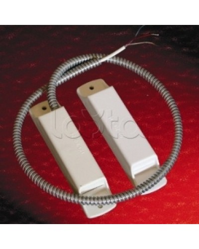 Извещатель охранный точечный магнитоконтактный взрывозащищенный Магнито-Контакт Аякс исп.10 (ИО 102-26/В) из антистатичного пластика черн. цвета (металлорукав из нерж. стали) в Липецке Извещатели охранные (Ex) Pintop.ru