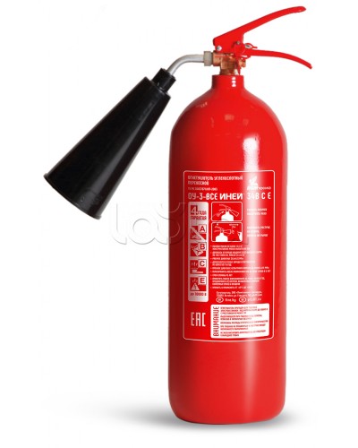 Огнетушитель ПОЖТЕХНИКА ОУ-3 ИНЕЙ (34В, до 10 000V) (баллон по ГОСТ 949) в Липецке Огнетушители Pintop.ru