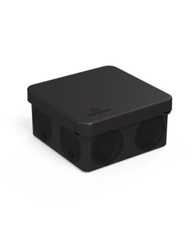 Коробка распред. 60-0210-9005м двухкомп. безгалогенная (HF) черная 80х80х40 (8шт/уп) Промрукав (60-0210-9005м) в Липецке Распределительные коробки Pintop.ru