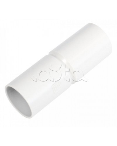 Патрубок-муфта белая д40 (20шт/220шт уп/кор) Промрукав (PR.01740б) в Липецке Повороты, муфты, тройники Pintop.ru