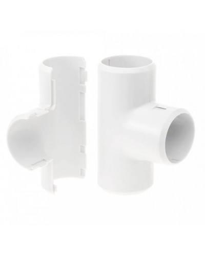 Тройник разборный белый д20 (50шт/600шт уп/кор) Промрукав (PR.07320б) в Липецке Повороты, муфты, тройники Pintop.ru