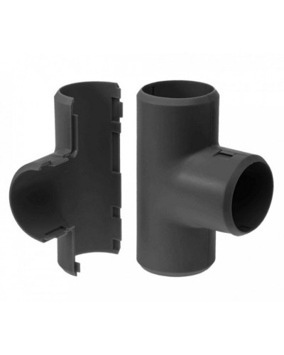 Тройник разборный черный д32 (1шт/200шт уп/кор) Промрукав (PR13.0180) в Липецке Повороты, муфты, тройники Pintop.ru