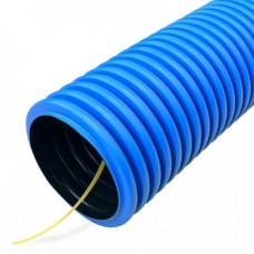 Труба гофрированная двустенная ПНД гибкая тип 750 (SN16) с/з синяя д110 (50м/уп) Промрукав (PR15.0054)