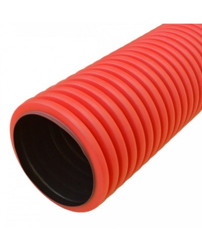 Труба гофрированная двустенная ПНД жесткая тип 750 (SN19) красная д90 5,7м (34,2м/уп) Промрукав (PR15.0128) в Липецке Труба гофрированная Pintop.ru