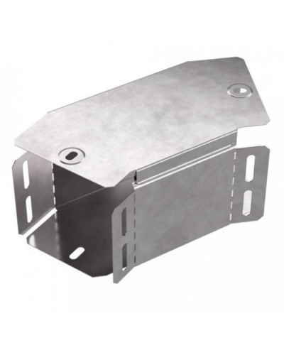 Угол горизонтальный 45 градусов с крышкой Стандарт 100х100 Промрукав (PR16.0425) в Липецке Аксессуары для лотков Pintop.ru