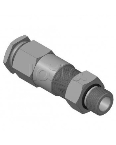 Кабельный ввод для бронированного кабеля с двойным уплотнением резьбой G1/2, внешним диаметром кабеля D=14-18 мм и проходным диаметром кабеля d=8-12 мм Спектрон КВБ-18/12-2У-М-G1/2 в Липецке Аксессуары для кабель-канала Pintop.ru