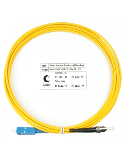 Шнур оптический simplex SC-ST 9/125 sm 3м LSZH Cabeus FOP(s)-9-SC-ST-3m в Липецке Патч-корды оптические Pintop.ru