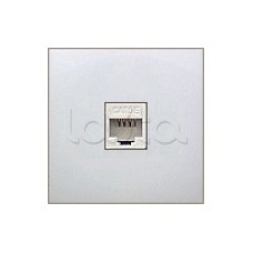 Накладка с суппортом розетки компьютерной и телефонной на 1 вход БЕЗ разъема LK60 Экопласт (866104-0)