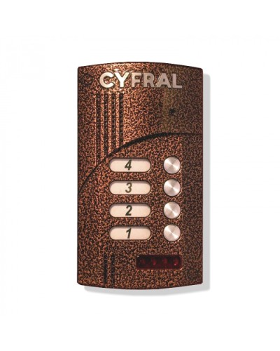 Блок вызова видеодомофона на 4 абонента Цифрал M-4.2/VС в Липецке Вызывные аудиопанели малоабонентные Pintop.ru