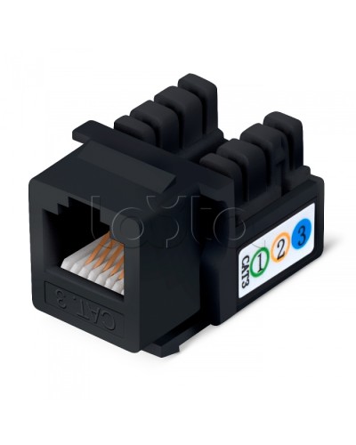 Вставка Cabeus KJ-RJ12-90-BK в Липецке Модули Keystone Pintop.ru