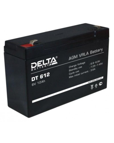 Аккумулятор свинцово-кислотный Delta DT 612 в Липецке Электротехническое оборудование Pintop.ru
