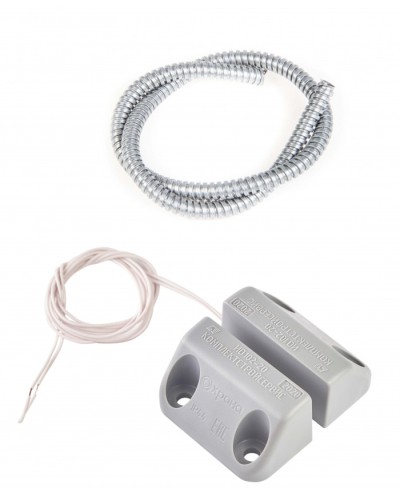 Извещатель охранный точечный магнитоконтактный накладной Комплектстройсервис ИО 102-20 Б2П (3) (металлический рукав) в Липецке Извещатели охранные Pintop.ru