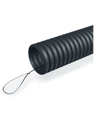 Труба гофрированная ПНД 25 мм с зондом ПожТехКабель (50 м) в Липецке Труба гофрированная Pintop.ru