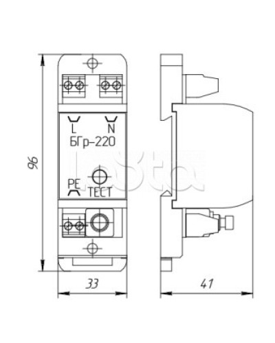 Устройство защиты Forteza Блок БГр-220В АС в Липецке Устройства защиты операционных процессоров (ОПС) Pintop.ru