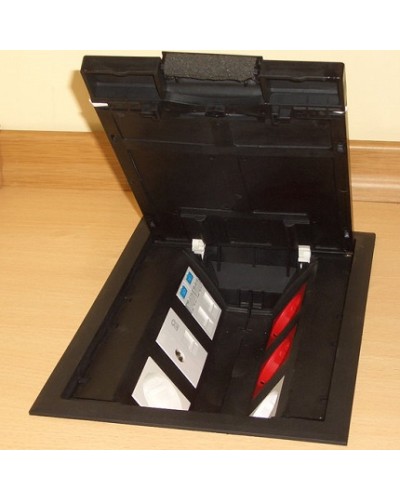 Люк в пол на 6 модулей (45х45мм) с суппортом и коробкой, пластик Экопласт 70062 в Липецке Системы лючков и колонн Pintop.ru